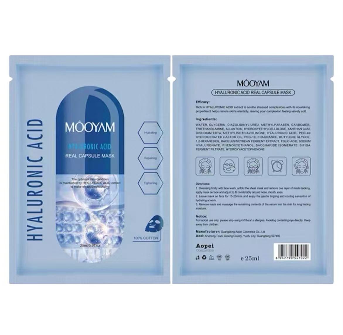 El ácido hialurónico reafirma e hidrata.