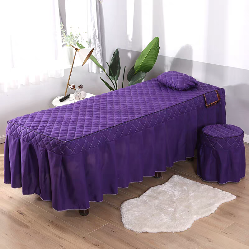 Brushed bedspread purple