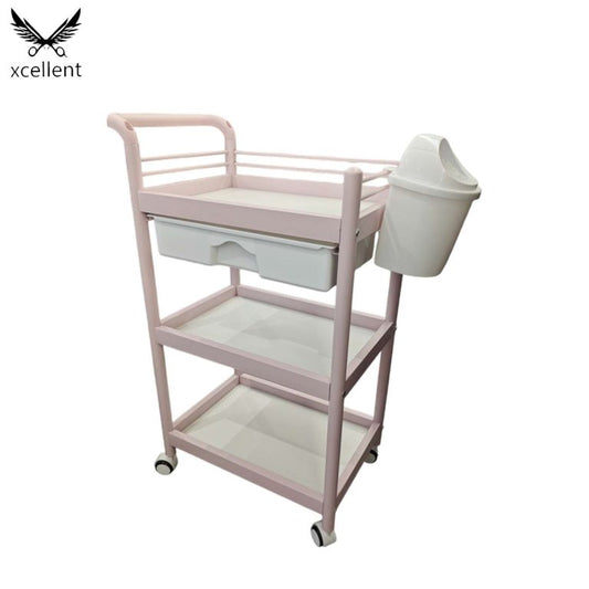 TC02 Carrito de salón de belleza rosa