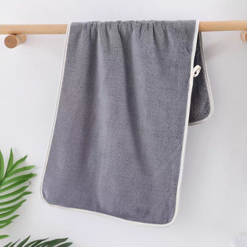 发廊毛巾白边灰色