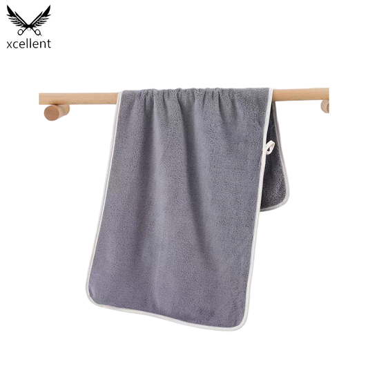 发廊毛巾白边灰色