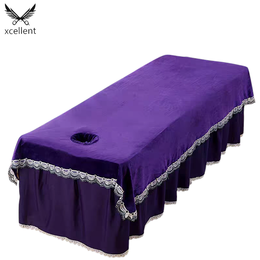 花边蕾丝洞单厚紫色