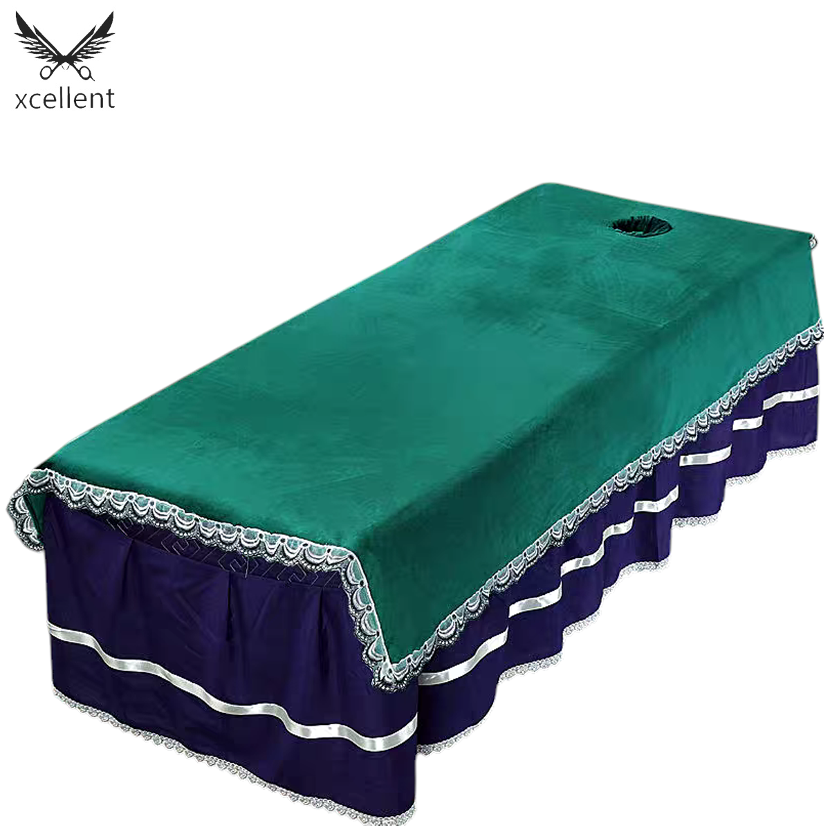 花边蕾丝洞单厚绿色