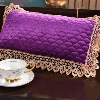 Lace square pillow