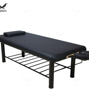 X076B Black massage bed with headrest