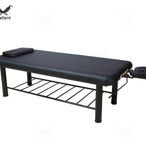 X076B Black massage bed with headrest