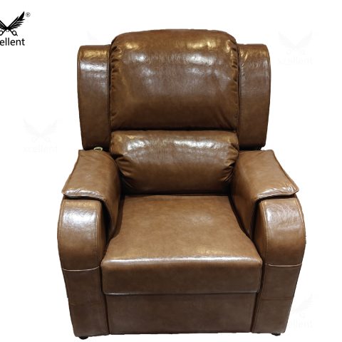 HW089 Brown Silicone Leather High-End Electric Sofa