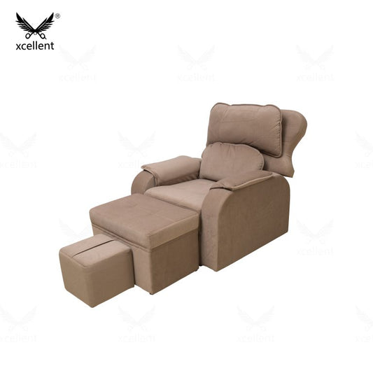 RF023SF Manual Foot Bath Sofa Brown Tech Fabric