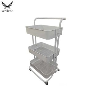 HL666 Carrito de salón de belleza rosa