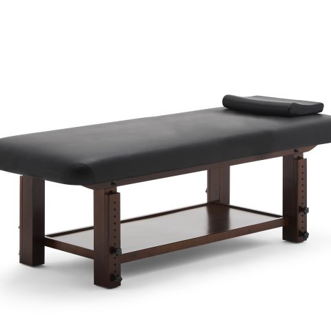 M85H Adjustable Solid Wood Massage Table Black