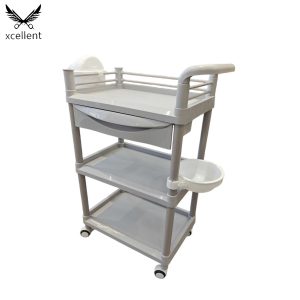 TC08 Carrito de salón de belleza blanco